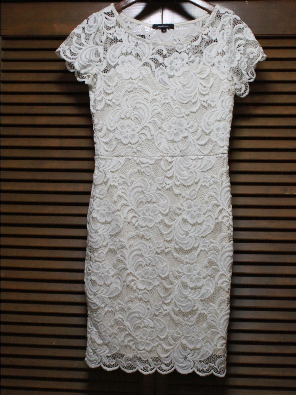 Ivory Lace Bridal Mini Dress
